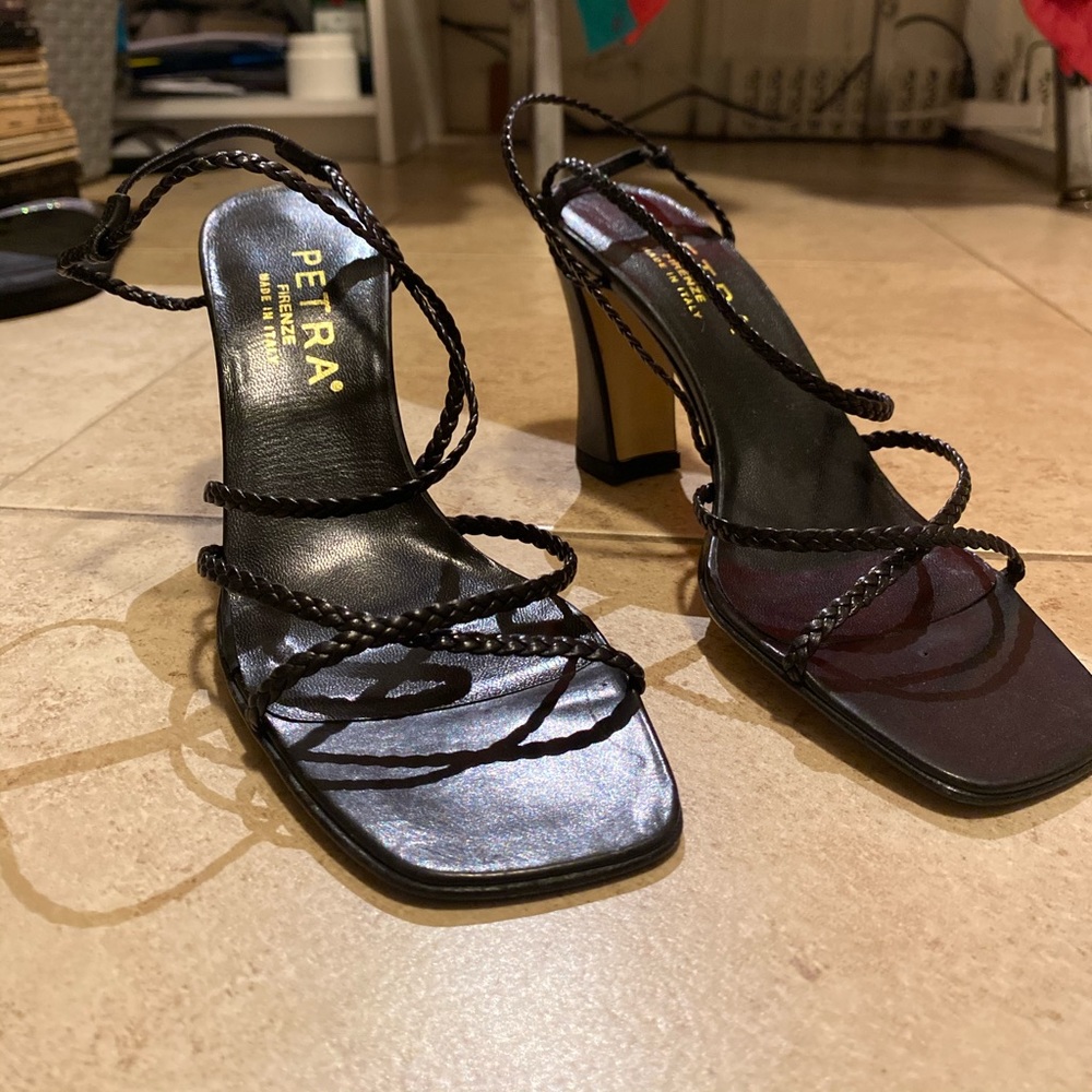Petra Firenze | Vintage Black Strappy Sandals